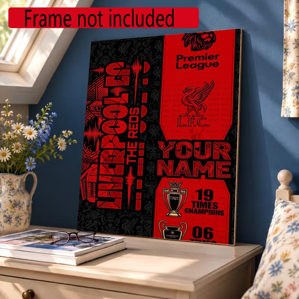 Liverpool Team Personalized Text Diamond Painting Round Diamond Mosaic Rhinestones Diamond Embroidery Craft Kit Wall Decor Without Frame