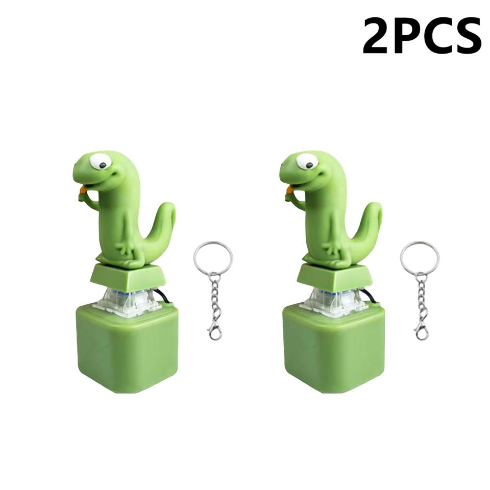 1/2/3PCS 2025 New Adults Keyboard Clicker Lizards Fidget Toys Fun Rechargeable Keychain With Sound Portable Stress Reliever