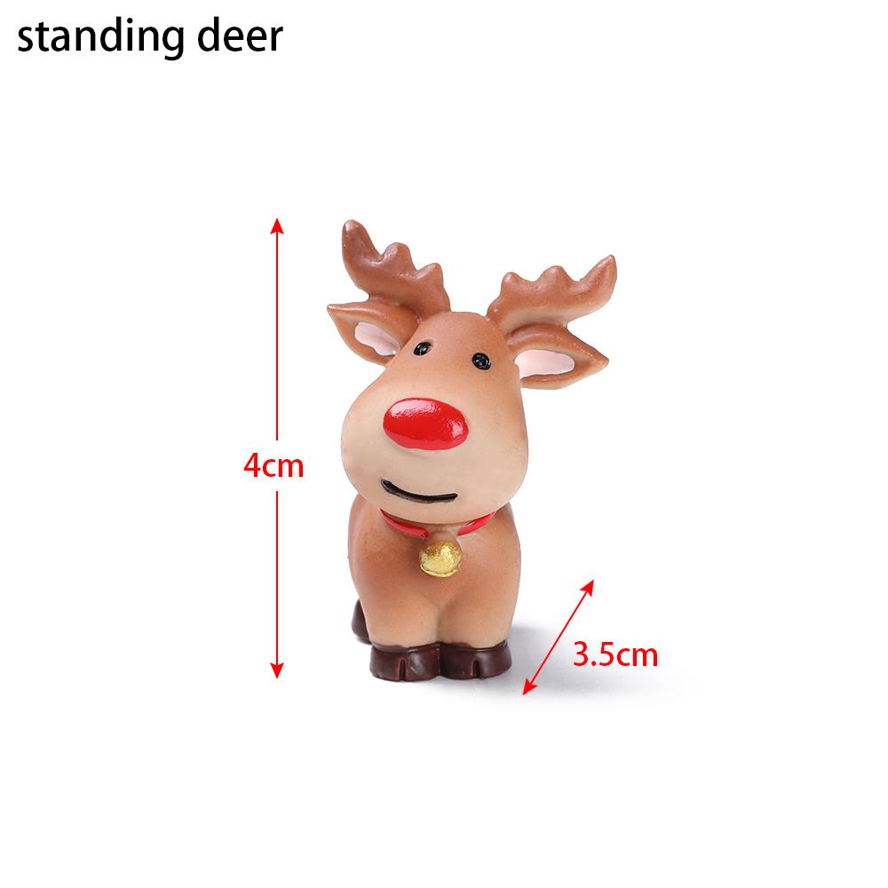 1PC Micro Landscape Toys Fairy Garden Home Decorations Deer Xmas Tree Miniature Snowman Christmas Figurines Santa Claus