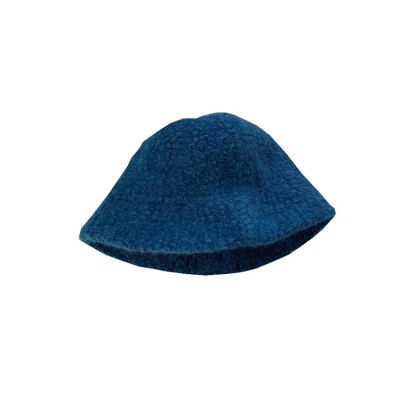 New autumn and winter face bucket hat women's versatile plush bucket hat trendy hat warm basin hat