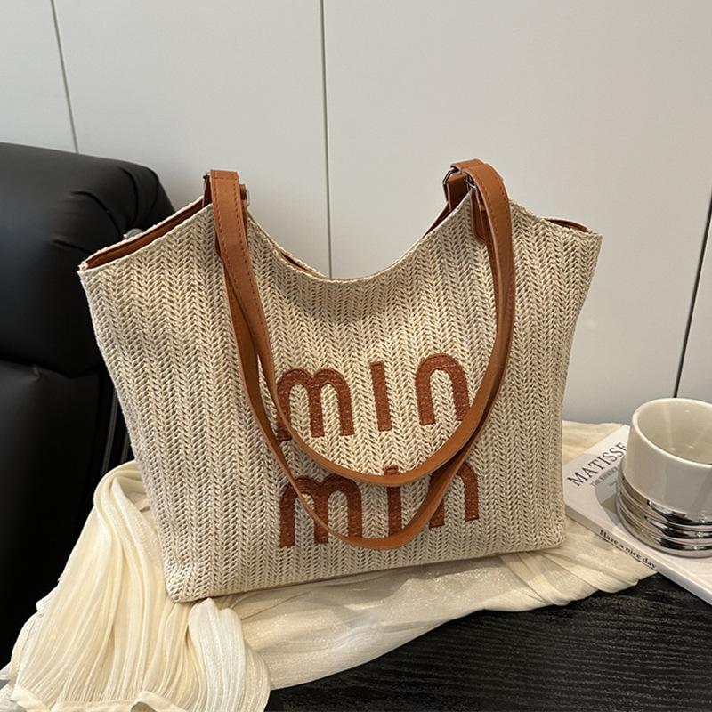 

Senmeng летняя наплечная сумка-мессенджер высокая ценность новая портативная плетеная маленькая сумка женская корзина для овощей ведро соломенная сумка коричневый