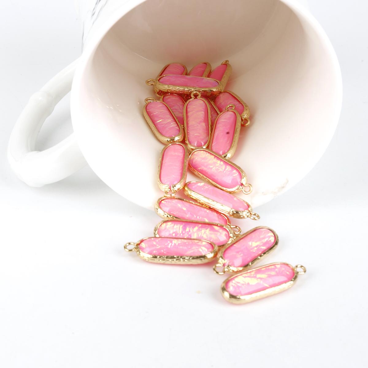 

2 шт. подвески из смолы овальные позолоченные подвески для изготовления ювелирных изделий серьги аксессуары браслет