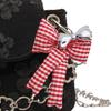 Fashionable Phone Charm Unique Bowknot Keychain Trendy Butterfly Bows Pendant Keyring Ornament Accessory for Purse Bag