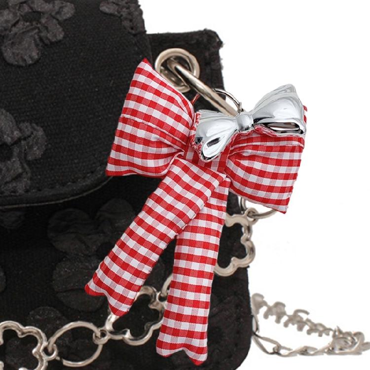 Fashionable Phone Charm Unique Bowknot Keychain Trendy Butterfly Bows Pendant Keyring Ornament Accessory for Purse Bag