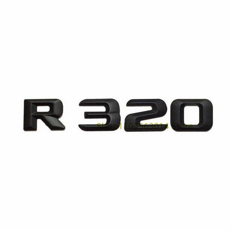 2017 Flat Font Glossy Black Letters For R320 R400 Top ABS Emblem for R Class Car Trunk Nameplate Sticker