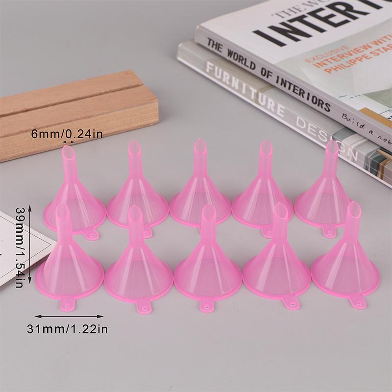 10Pcs Mini Metal/Plastic Aluminum Funnel Small Funnels For Perfume Mini Liquid Essential Oil Funnels Empty Bottle Packing Tools