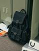 Jillstuart Acc [Gelato] Buckle-Point Leather Color Block Cotton Denim Backpack 2 Colors