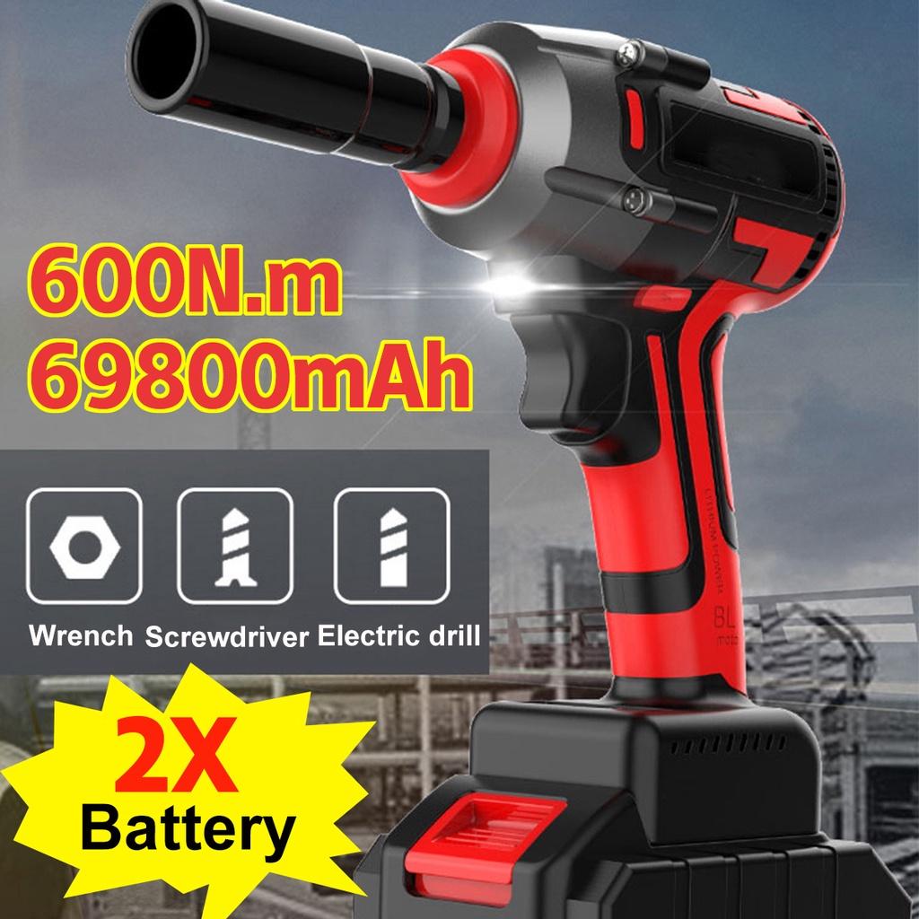 

220 В 600 Н·м Ударный гайковерт Бесщеточный электрический гайковерт Крутящий момент Ударный гайковерт Бесщеточный Автомобильные электроинструменты