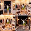 Realistic Skirt Girl Figure Model 1:64 Scale Hand Painted Miniature Figures for Dioramas Props,Photography Collector