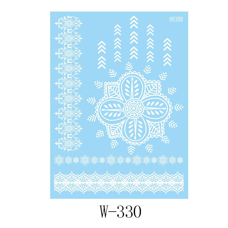Black And White Lace Tattoo Sticker Wedding Bride Waterproof Tattoo Sticker Tattoo