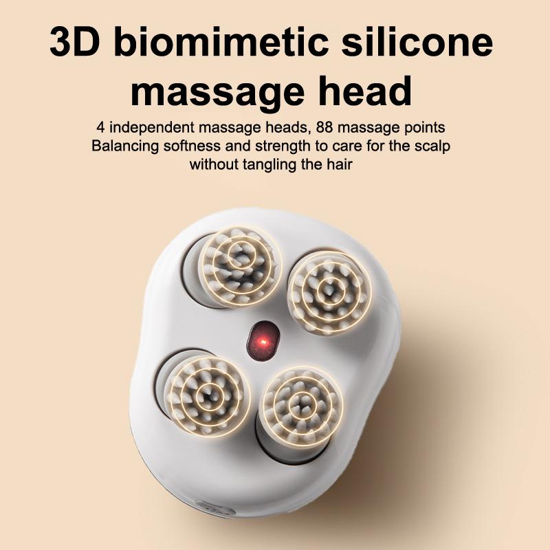 Head Massager, Handheld Rechargeable Electric Scalp Massager Hair Growth Stimulator Brush, Scalp Massager