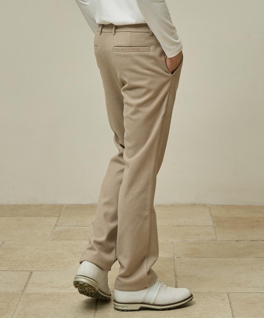 Antomas Wool-Like Twill Double-Weave Brushed Pants Men'S - Beige