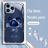 Metal Bear Cartoon Liquid Shell for Apple 13/13 Mini/14 Pro Max/11 Pro/X Premium Glass