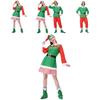 Adult Christmas Elf Cosplay Costume Couple Outfits