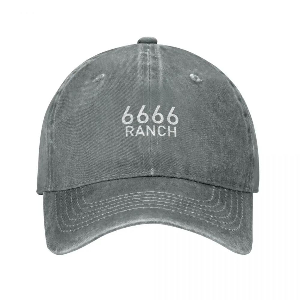 

6666 Ranch Four Sixes Ranch Baseball Cap Men Women Washed Cotton Baseball Cap Outdoor Sun Protection Casual Versatile Adjustable