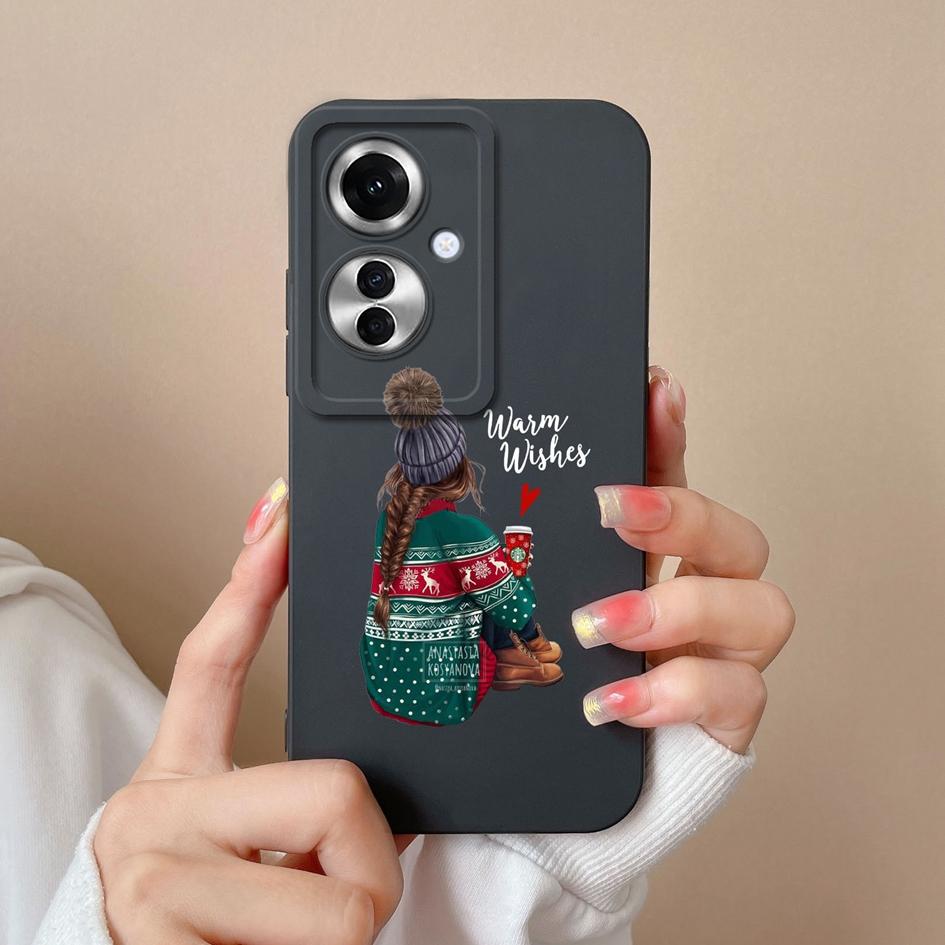 For OPPO Realme 12 Lite C65 Reno11 Pro A60 A59 Cases Back Covers Fashion Girls Boys Liquid Soft Silicone Camera Protection Phone Bags Housing For OPPO