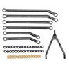 RC Chassis Rod Kit Pull Tie Upgrade Aluminum Link Set for Al SCX24 00005 1/24 Car