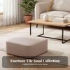 Cozy Square Floor Pouf Cushion Seat for Daily Living Areas Space Saving Stool
