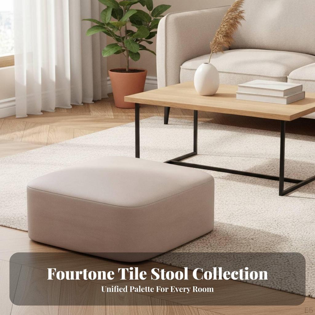 Cozy Square Floor Pouf Cushion Seat for Daily Living Areas Space Saving Stool
