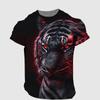 Oversized Men's T-Shirt 3D Tiger Print Tees Tops Summer Casual Mens Animal Pattern T Shirt Streetwear Quick Dry Fashion Clothes