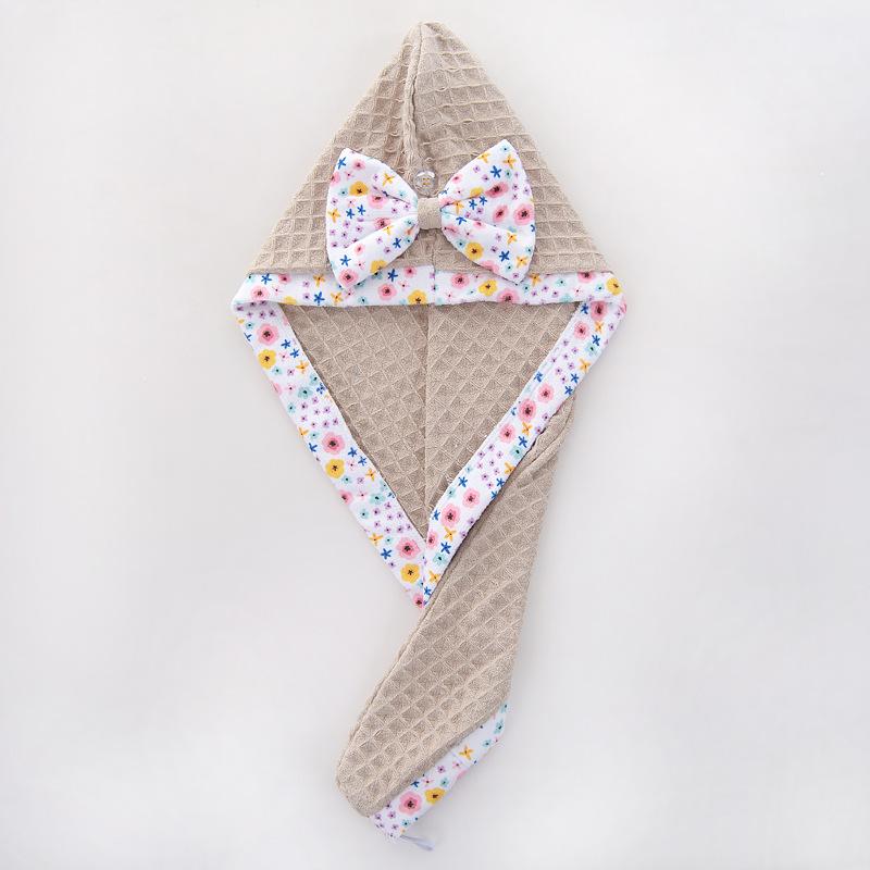 

Европейская и американская вафельная шапочка для сушки волос, абсорбирующее полотенце-мешок из микрофибры для головы, банное полотенце для сушки волос, шапочка для душа 25*65 верблюд