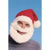 Christmas Santa Hat With Beard Kids Adults Unisex Knit Holiday Cap Festive Costume Accessory