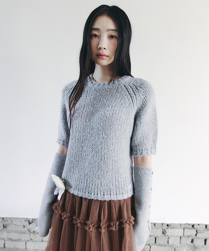 Selliteiljeu Half Knit Warmer Set_Grey