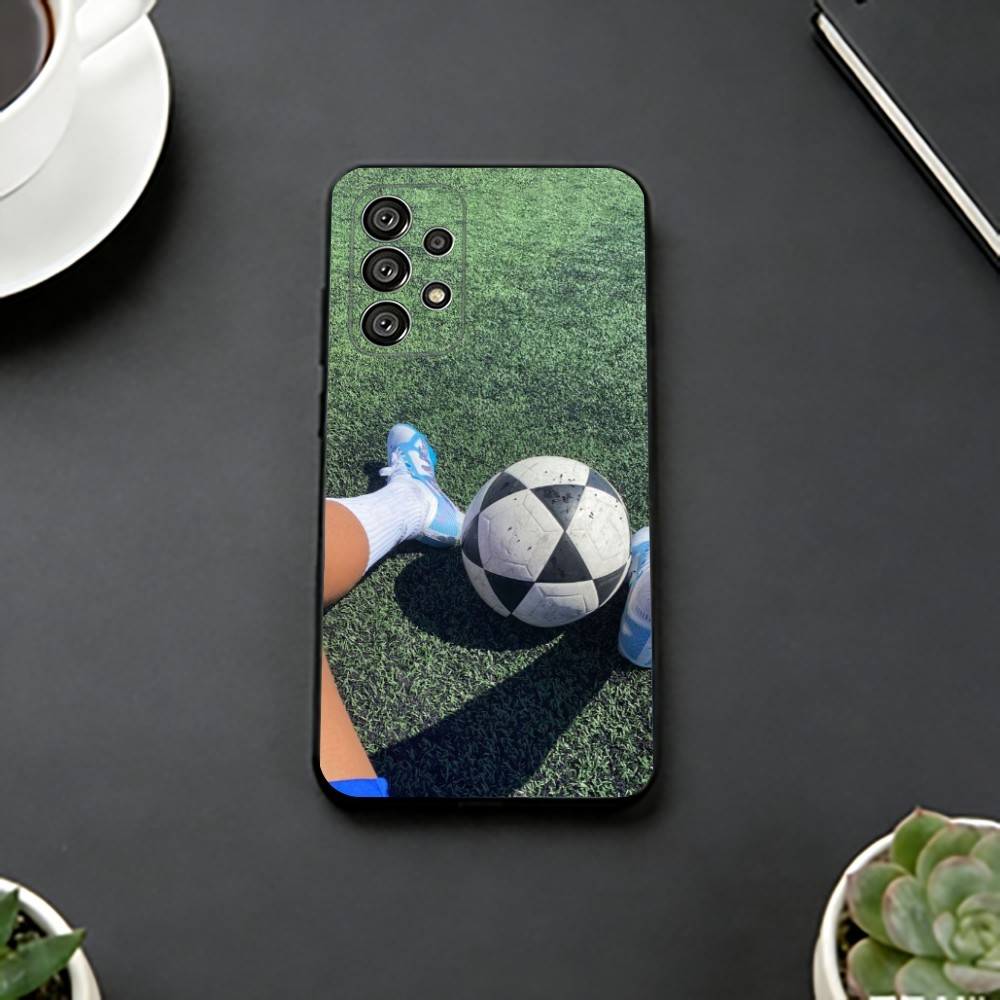 

Football Sport Soccer Phone Case Black Silicone Soft For Samsung S25,S24,S21,S22,S23,S30,Ultra,S20,Plus,Fe,Lite Samsung S22plus5G