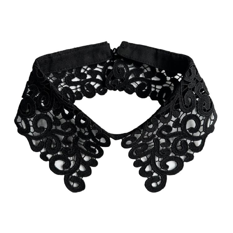 

Breathable False Collar Accessory Openwork Pattern Pointed Collar for Women Sweater All Matching Neck Decoration чорний
