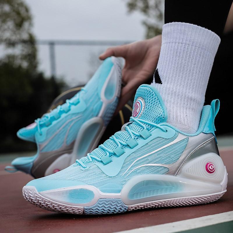 

Mesh Couple Basketball Shoes for Men and Women Breathable Wear-resistant Non-slip Comfortable Casual Sports Shoes 36 небо синє кольору
