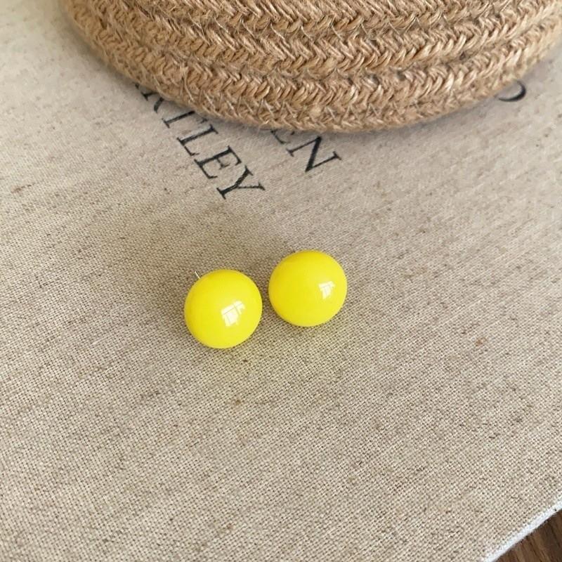 Pinkdudu Dopamine Candy Colorful Bun Bean Stud Earrings for Women Cute Round Multicolored Happy Style Drops PD2515