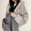 Casual Long-Sleeve Hooded Sweatshirt - Trendy, Versatile, Solid Color, Fashionable Outerwear