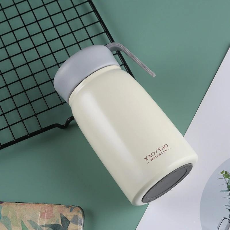 350ml Portable Stainless Steel Insulated Bottle with A Large Belly and Accompanying Gift Water Cup for Men and Women