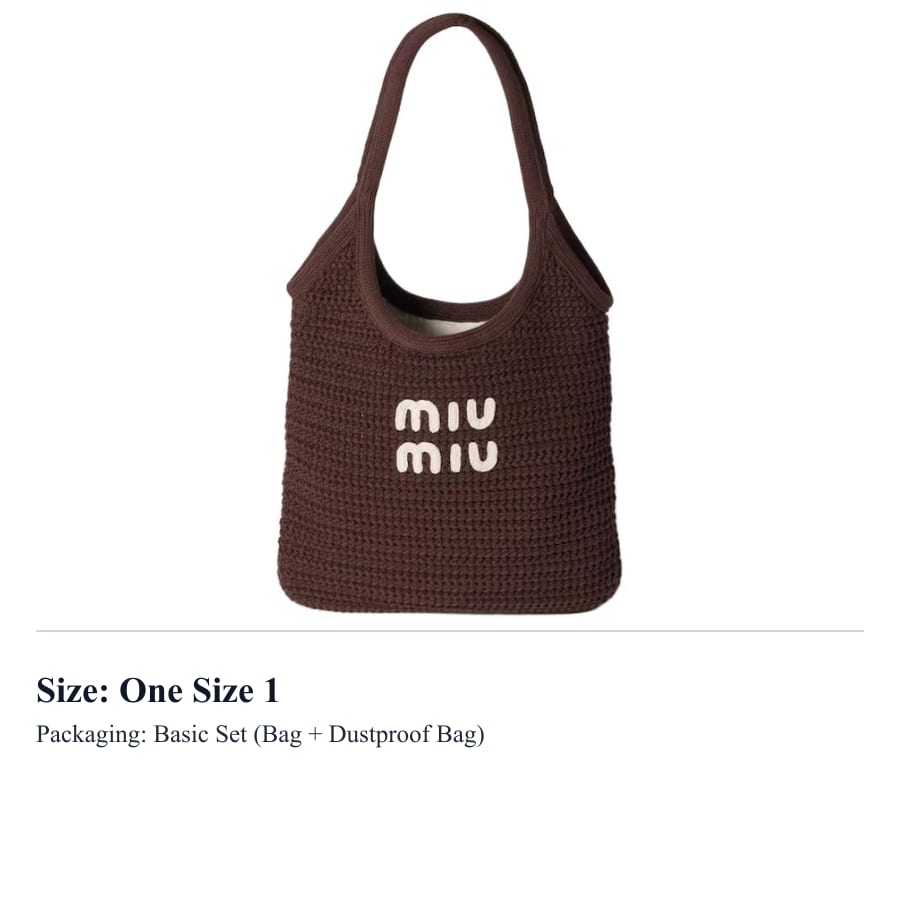 MIU MIU Ivy Cotton Tote Bag