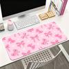 Bow Flower Pink Mouse Pad For Office Gaming And Keyboards Non-Slip Large Waterproof
