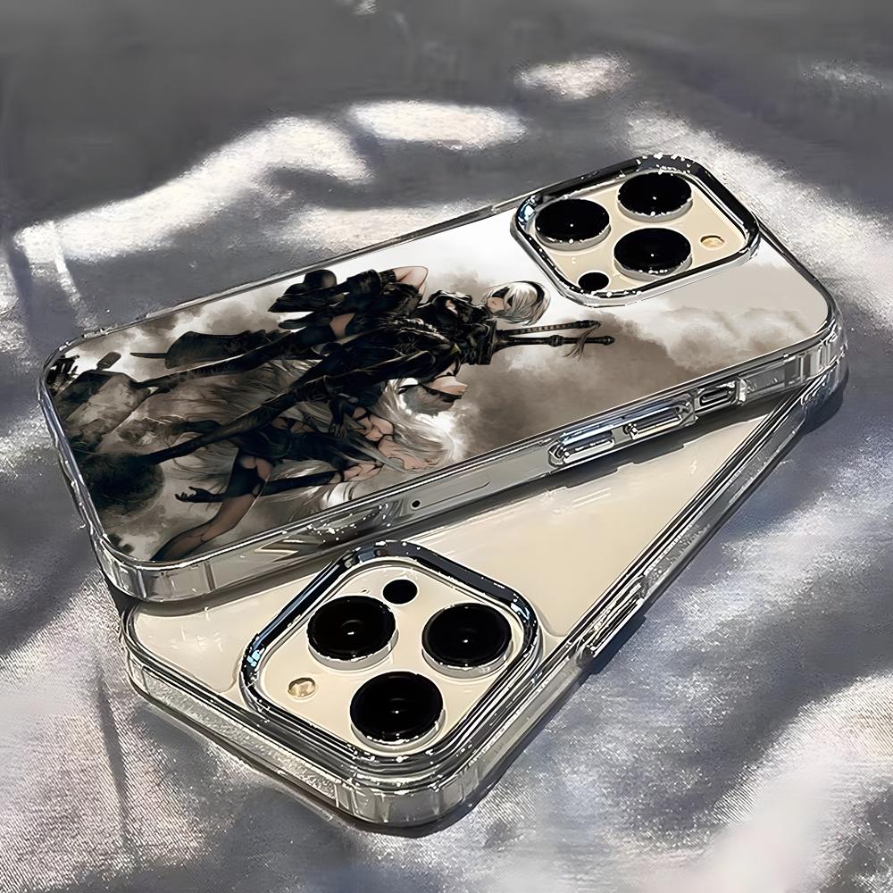 N-NieR A-Automata Phone Case For IPhone 17 Pro Max 16 15 14 Pro Max IPhone 13 Pro Max 11 Plus Transparent Cover