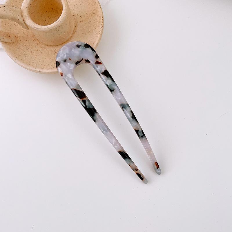 Fashion Hair Stick Women Acetate Hair Clip Large 11cm Thicken U-shaped Colorful Hair Stick Girls Hair Accessories Hair Clips New
