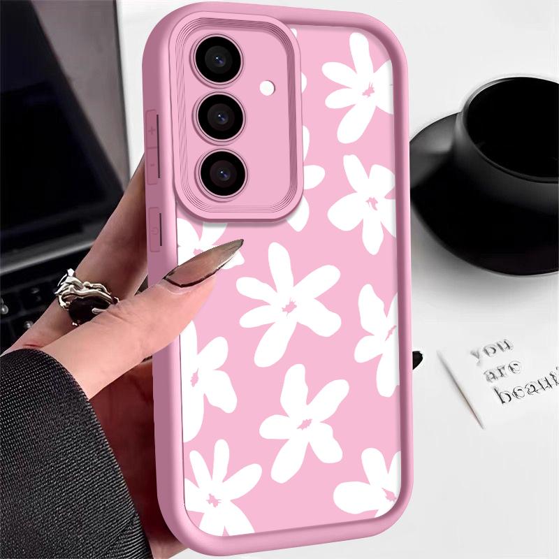 Für Samsung Galaxy S25 S24 S22 Ultra Plus S23 S21 S20 Fe A55 A54 A14 5g Floral Silikon Soft Slim Objektiv Schutz Fall Abdeckung