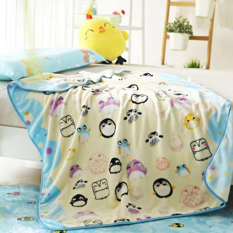 Cute Cartoon Printing Children Blanket Double Side Thicken Warm Kids Throw Blanket Air-conditioned Room Baby Thin Cover Blanket