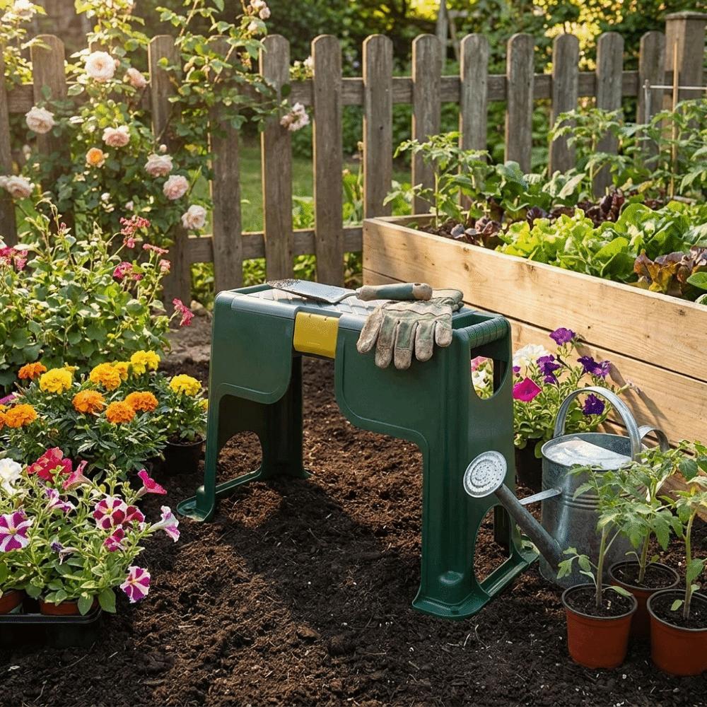 Sgabello da Giardinaggio Portatile Panca Pieghevole per Ginocchiarsi Sgabello Professionale per Ginocchiarsi Lavori di Giardinaggio