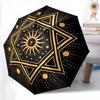 1pc Star Mandala Automatic Open/close Folding Compact Umbrella, 8-Rib Sturdy Canopy, Lightweight Portable, Everyday Use, Gift, Outdoor Umbrella, Trave