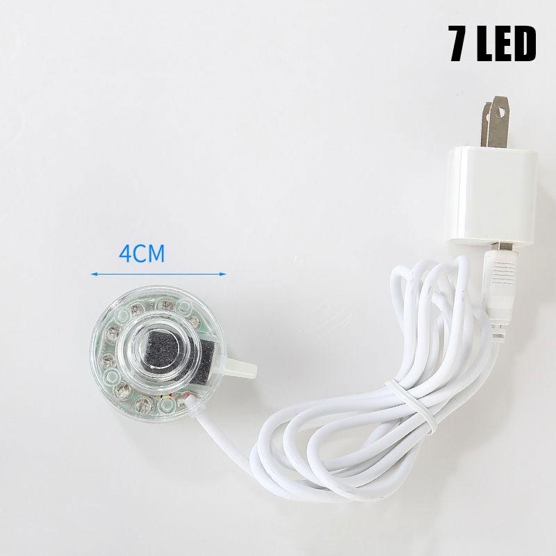 Aquarium Underwater Led Light Air Bubble Stone Colorful For Fish Tank Round Lamp