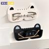 Cute Cat Face Wall-Mounted Glasses Storage Rack - Modern Organizer for Bedside,Bathroom, Living Room & Cabinet - Stylish Designs
