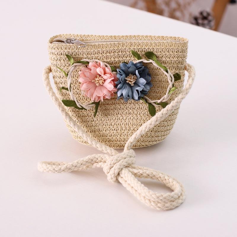 2020 Summer Parent-Child Bow Fisherman Hat with Wavy Edge and Cute Small Bag