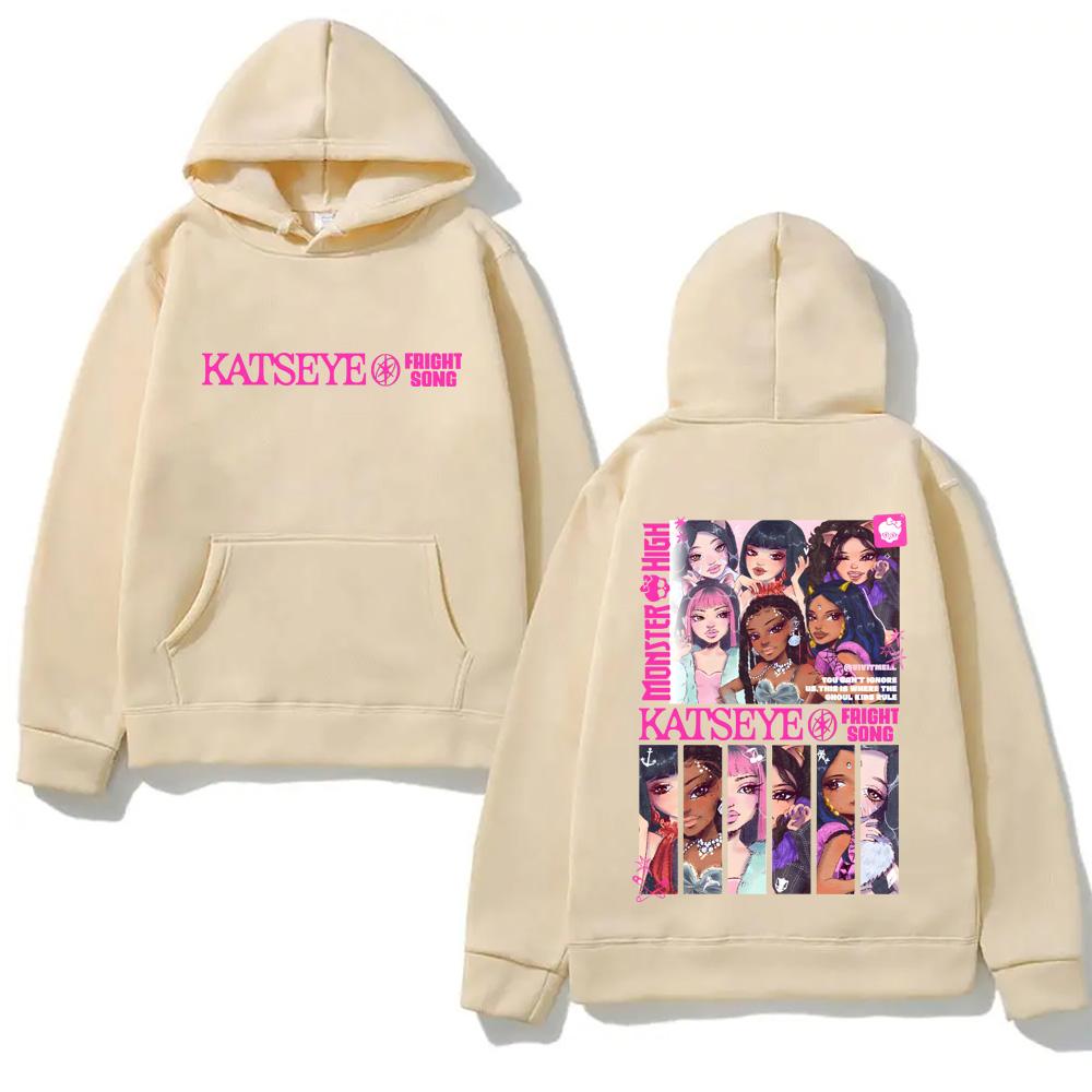 KATSEYE NEW Manga Fleece Hoodie Y2K 2026 New Korean Girl Group Fashion Sweatshirt Graphic Printing Clothing Sudaderas Hoody