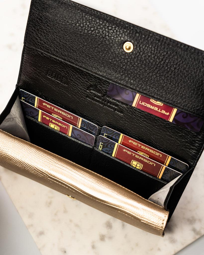 PTN LJ-421028-0643 Black-Gold women's wallet