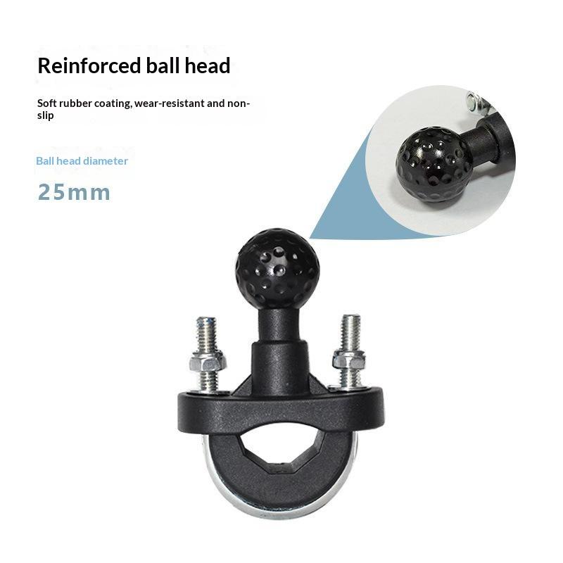 Heavy Duty Metal Motorcycle Handlebar U Bolt Mount Base Kit 25mm Ball Clamp Bracket for Motorbike Action Camera Phone Mount
