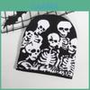 Bonnet Tricoté Avec Motif Crâne Pour Automne Et Hiver Accessoire de Mode Streetwear