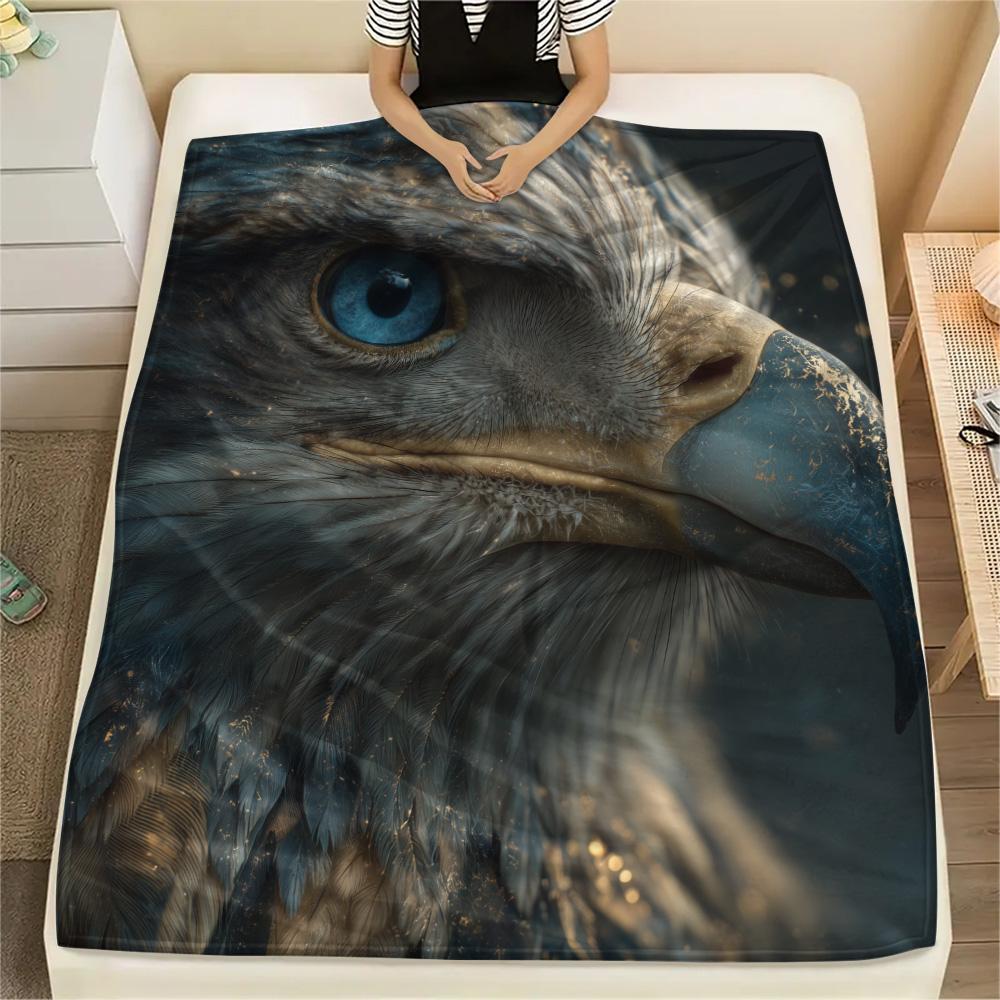 Dark Eagles  Print Flannel Blanket, High quality Comfortable for All Seasons, Home Decor, Warmth and Comfort