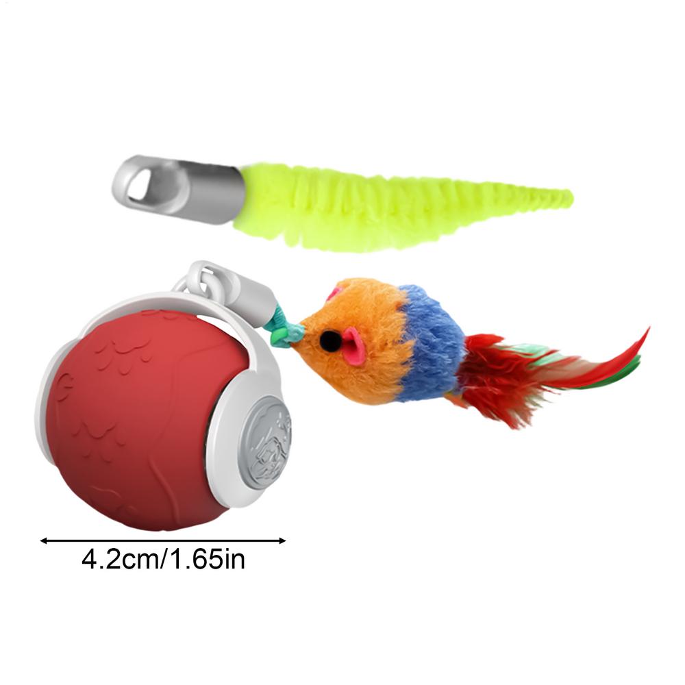 Interactive Cat Toy Ball 3 Modes Electric Scratcher With Tail Electric Electric Cat Toy For Teeth Grinding Self Entertainment